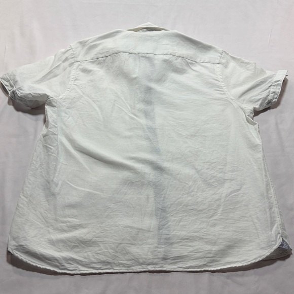 Ted Baker London Men’s Short Sleeve Button Up Shirt Size XL White Contrast Trim - Picture 7 of 9